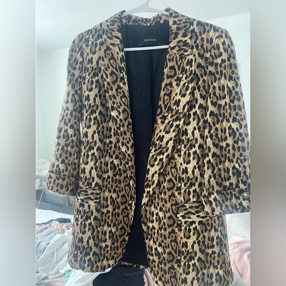 Zara Leopard Print Blazer